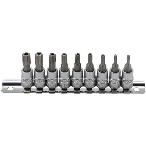 BGS TECHNIC Jeu 9 Douilles A Embouts Torx Males Perces Resistorx T10 à T50 Pour Cliquet 1/4 3 BGS TECHNIC Jeu 9 Douilles A Embouts Torx Males Perces Resistorx T10 à T50 Pour Cliquet 1/4