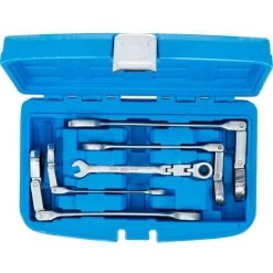 BGS TECHNIC ASSORTIMENT DE 5 CLES MIXTES A CLIQUET A DOUBLE ARTICULATION - 8 A 19