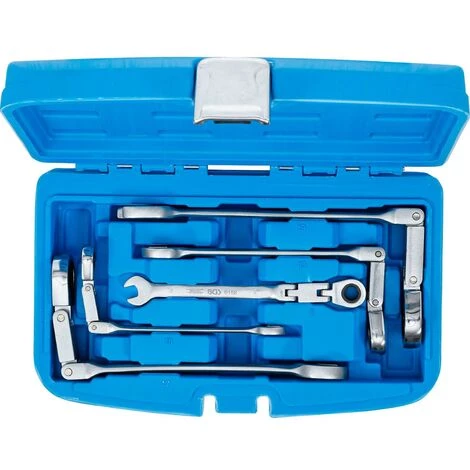 BGS TECHNIC ASSORTIMENT DE 5 CLES MIXTES A CLIQUET A DOUBLE ARTICULATION - 8 A 19 3 BGS TECHNIC ASSORTIMENT DE 5 CLES MIXTES A CLIQUET A DOUBLE ARTICULATION - 8 A 19