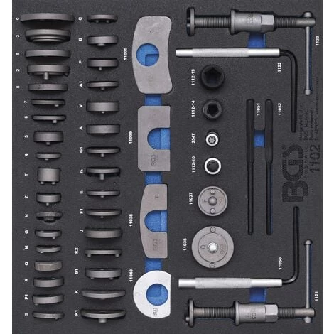 BGS TECHNIC INSERT DE SERVANTE D'ATELIER 2/3: JEU DE REPOUSSE-PISTONS | 50 PIÈCES BGS 1102 3 BGS TECHNIC INSERT DE SERVANTE D'ATELIER 2/3: JEU DE REPOUSSE-PISTONS | 50 PIÈCES BGS 1102