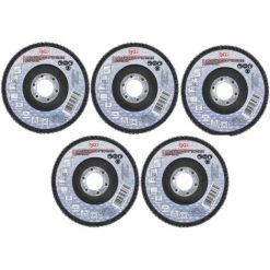 Disques A Lamelles 115 Mm Bgs Technic - Grain 60 - Lot De 5 Disques