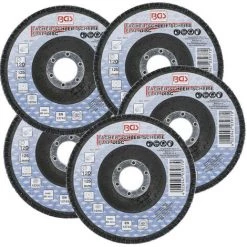 BGS TECHNIC Lot 5 Disques A Lamelles Bgs ø 125 Mm 22 Mm Grain De 120