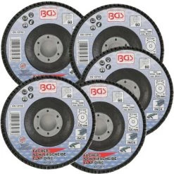 Disques A Lamelles 125 Mm Bgs Technic - Grain 60 - Lot 5 Disques