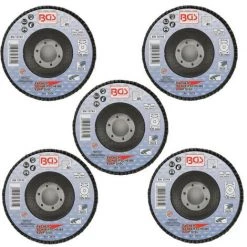 Disques A Lamelles 125 Mm Bgs Technic - Grain 40 - Lot 5 Disques