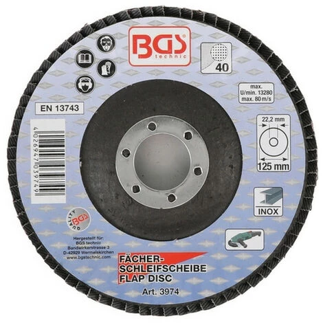 Disques 125 Mm A Lamelles Bgs Technic - Grain 40 - Lot 10 Disques 4 Disques 125 Mm A Lamelles Bgs Technic - Grain 40 - Lot 10 Disques – Image 2