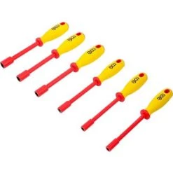BGS TECHNIC JEU DE TOURNEVIS VDE À DOUILLES | SIX PANS | 5,5 - 12 MM | 6 PIÈCES BGS 71095