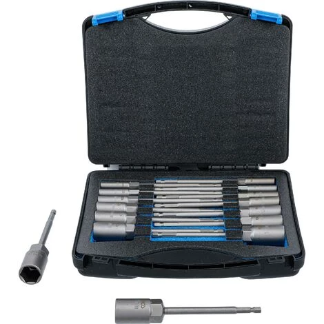 BGS Technic Jeu De Douilles à Choc, Six Pans | Extra Longues | 6,3 Mm (1/4") | Pour Perceuses | 5,5 - 19 Mm | 15 Pièces 3 BGS Technic Jeu De Douilles à Choc, Six Pans | Extra Longues | 6,3 Mm (1/4") | Pour Perceuses | 5,5 - 19 Mm | 15 Pièces