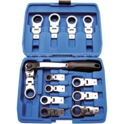 COFFRET BGS TECHNIC 13 CLES A CLIQUET TETE ORIENTABLE DE 8 A 19 MM